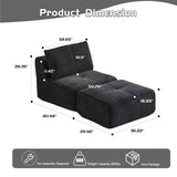 Modern Memory Foam Compressed Sofa,Single Chaise Longue for Living Room,Pet-Friendly Cloud Modular 11921235