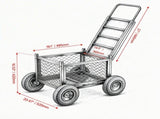 Rolling Garden Cart with Seat, 400 lbs Capacity, Heavy-Duty Wheeled Work Stool, for Lawn, Patio & 65595451