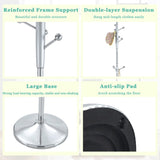 Main Stainless Steel Spray Painted Hanger, Modern Silver Stainless Steel Coat Rack, Solid Wood W1151P276821