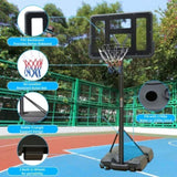 ZUN Portable Basketball Hoop Height Adjustable basketball hoop stand 6.6ft - 10ft with 44 Inch Backboard 23316655