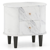 White Nightstand with Drawers 54479496