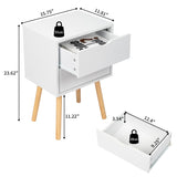 40*30*60cm Simple And Modern White Cabinet, Wood Color Legs, MDF Spray Paint, High Legs, Two 81927349
