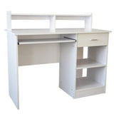 ZUN General Style Modern E1 15MM Chipboard Computer Desk White 79137938