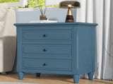 28''Pine Wood Nightstand 3 Drawers and Smooth Gliding Rails ,Simple Bedside Cabinet WF319366AAV