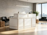 57" Reception Desk with Counter Metal Frame Design 73257865