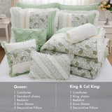 9 Piece Cotton Percale Comforter Set Cal King B035P294111