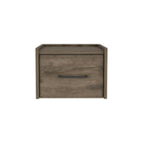Boa Floating Nightstand , End Table, Side Table Wall-Mounted Single Drawer Design with Handle- Dark B200137815