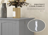 Simple Triamine Adjustable Shelves Sideboard With Door Cabinet White, Gray-AS 02962653