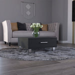 ZUN Beijing Coffee Table, One Drawer, Four Legs -Black B20091896