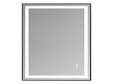 24x36" Black Tempered Mirror Dual LED Light Strips Front and Back LightingUnable ship on weekends, 74247662