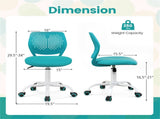 Ergonomic Kids Desk Chair, 16.5-21 Adjustable Height Mesh Study Chair Turquoise 34897133