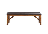 Espresso and Walnut Bench with Padded Seat B062P209224