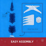 Pencil Christmas Tree,Decorated Christmas Tree with Realistic Branch Tips and Plastic Stand 98502928