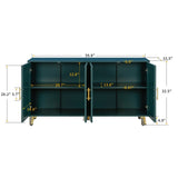 Wood TV Stand with Storage Cabinet & Adjustable Shelves, Media TV Console for Living Room W1445132035