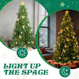 7.5 FT Artificial Christmas Tree with DIY 400 Warm White LED Lights, Hinged Xmas Pine Tree with Tree 54573229