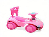 Kids Pink Foot-to-Floor Push Car Horn, Light & Music, Anti-Tip Backwards Device, Underseat Storage 77139462