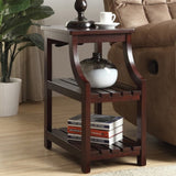 Espresso Side Table with USB Power Dock B062P186478