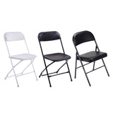 4pcs Elegant Foldable Iron & PVC Chairs for Convention & Exhibition Black 33457557
