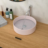 15.75"x15.75" Pink Ceramic Vessel Bathroom Sink W1243P290595