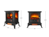 1500W Freestanding Three-door Glass 3D Flame Fireplace with Remote Control/Quartz tube heating/Fake 41952731