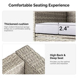 2pcs armless sofa 2pcs footstool 1pcs double sofa 1pcs coffee table with storage, gray 62176797