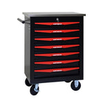 ZUN 7 Drawers Multifunctional Tool Cart with Wheels,Metal Rolling Tool Cart Storage for Garage Workshop W1102P245256