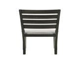 Contemporary Dining Chairs Set of 2 Wheat Charcoal Finish Solid Wood Fabric Cushion Side Chairs B011134741