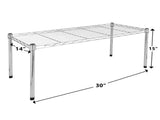 1-Shelf Shelving Storage Shelves,30" W x 14" D x 15" H Adjustable Storage Units,Steel Organizer Wire 49772363