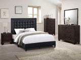 Modern Bedroom Nightstand Brown Color Drawers Bed Side Table Rubberwood HSESF00F4861