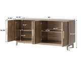 Sideboard Buffet Cabinet With Storage ,Carved 4 Door Sideboard,Multifunctional Accent Cabinet With W1706P312328