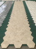 Hexagon Gold Yellow Beige Marble,natural marble, for wall,FS textured finished, 3D fluted marble, W1696P262336