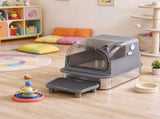 XXL Enclosed Stainless Steel Cat Litter Box, Flip Lid HighSided Pan with Step, Metal Scoop & 2 T3971P611941