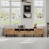 Mid Century TV Stand 2 Drawers, Media Console Table for TVs up to 85'', Entertainment Center N710P193724P