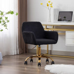 ZUN Hengming Faux Fur Home Office Chair,Fluffy Fuzzy Comfortable Makeup Vanity Chair ,Swivel Desk Chair W21256752