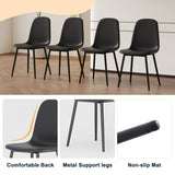 ZUN Modern Minimalist Black Dining Chair Set - Four Chairs per Box, Stable and Comfortable.Modern W1151P224750