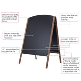 25.6" x 2.4" x 40.0" Billboard Wood A-Frame Sidewalk Signage Chalkboard 33601469