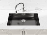 Stainless Steel Kitchen Sink, 30x19 Single Bowl, Undermount HandmadeSink in Black, with US 75544221