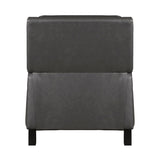 Push Back Reclining Chair Transitional Style Grey Color Self-Reclining Motion Chair 1pc Cushion Seat B011104413