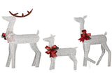 3-Piece Lighted Christmas Reindeer Family Set Outdoor Decorations, Weather Proof 2D Deer Family Set 16055892