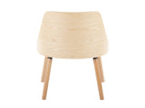 Mid-Century Modern Chair in Natural Wood and Grey Fabric B202P223417