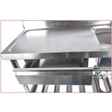 Stainless Steel Kitchen Sink Commercial Freestanding Utility Sink with Drawer and Pull-Out Faucet 47271266