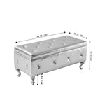 ZUN Storage Bench, Flip Top Entryway Bench Seat with Safety Hinge, Storage Chest with Padded Seat, Bed W135959017