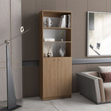 2-Door Bookcase with Upper Shelves B097P296881