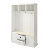 Hall Tree with 3 Hooks , Coat Hanger, Entryway Bench, Storage Bench, 3-in-1 Design, 47.2INCH, for 65259861