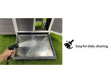 Outdoor Gray Free-Range Wooden Chicken Coop with Asphalt Roof, Pull-Out Tray, Nesting Box with Easy W773P461967