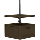 Weighted Umbrella Stand with Table Tray and Wheels - Brown 93041151