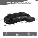 Modern Memory Foam Compressed Sofa,Large Sectional Couches for Living Room,Pet-Friendly Cloud 00806510