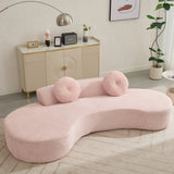 105.5''Curved Sofa, Modern Minimalist Sofa, Cloud Couch Sofa 3-4 W2108P196836