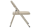 6pcs Elegant Foldable Iron & PVC Chairs for Convention & Exhibition Light Brown 09014703