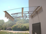 DA5934C Series Door Window Awning Canopy Made of 0.137Inch Thick Crystal Solid Polycarbonate Sheet W2205P179826